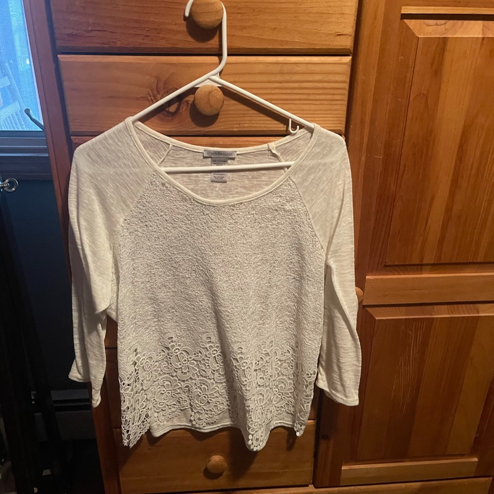 Charlotte Russe crochet front top